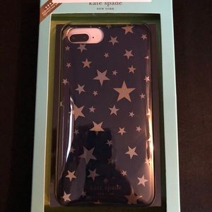 Kate spade iPhone PLUS navy with holo stars case